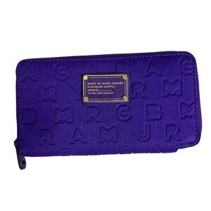 MARC by Marc Jacobs Purple Neoprene  Dreamy Logo Zip Slim Wallet
